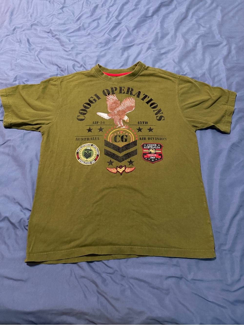 Coogi Operations Air Division Eagle Graphic T-Shirt Mens Large Australia CG